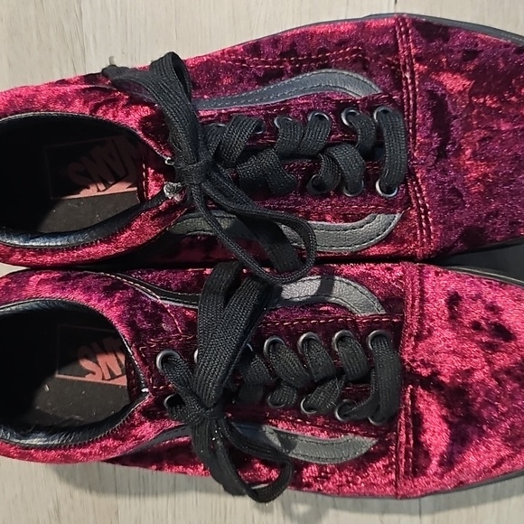 Vans Off The Wall Burnt Russet Maroon Crushed. Vans Velvet Maroon Sneakers - Picture 3 of 11